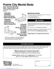 Whittier Wood 1274DAO Assembly Instructions Manual