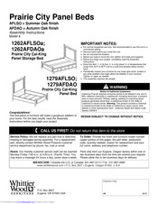 Whittier Wood 1262AFDAOa Assembly Instructions Manual