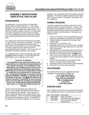 Rhino Shelter SH121208HGN Assembly Instructions Manual
