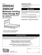 Whittier Wood 2393CAF Assembly Instructions Manual