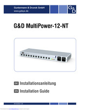 Guntermann & Drunck MultiPower-12-NT Installation Manual