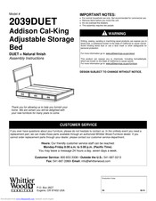 Whittier Wood 2039DUET Assembly Instructions Manual