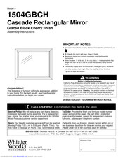 Whittier Wood 1504GBCH Assembly Instructions Manual