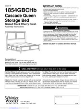 Whittier Wood 1854GBCHb Assembly Instructions Manual
