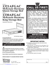 Whittier Wood 1330AFGAC Assembly Instructions Manual