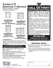 Whittier Wood 4519AFDH Assembly Instructions