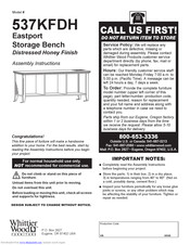 Whittier Wood 537KFDH Assembly Instructions Manual