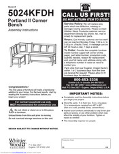 Whittier Wood 5024KFDH Assembly Instructions Manual