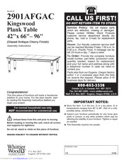 Whittier Wood 2901AFGAC Assembly Instructions