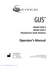 Civco GUS Disinfection Soak Station Operator's Manual