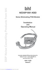 BHI NEDSP1061-KBD Installation And Operating Manual