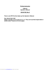 WULFSBERG CDM-451 Operator's Manual