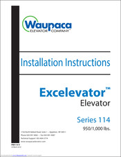 Waupaca Excelevator 114 Series Installation Instructions Manual
