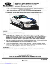 Ford Racing M-6066-SGT Installation Instructions Manual