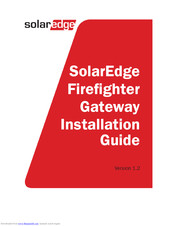 SolarEdge Firefighter Gateway Installation Manual