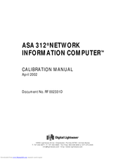Digital Lightwave ASA 312 Calibration Manual