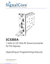 SIGNALCORE SC5305A Operating & Programming Manual