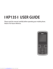 LG KP135 User Manual