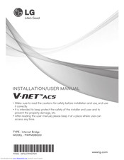 Lg V-net ACS PWFMDB000 Installation & User Manual