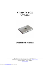 Vivid VTB-104 Operating Manual