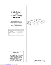 Johnson Controls (H,Y,C)IDM030B21E Installation And Maintenance Manual