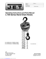 Jet L-100 Series Operating Instructions And Parts Manual