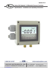 Dwyer Instruments DHII Digihelic II Series Specifications-Installation And Operating Instructions