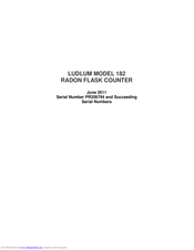 Ludlum Measurements 182 Manual