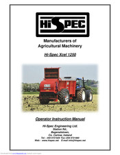 Hi-Spec Xcel 1250 Operator's Instruction Manual