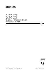 Siemens Acuson S2000 Instructions For Use Manual