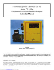 Foxcroft FX-1000p Instruction Manual