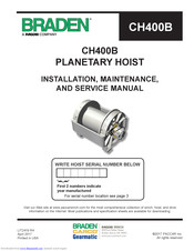 BRADEN CH400B Installation Maintenance And Service Manual