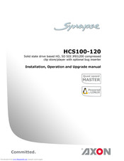 Axon Synapse HCS100 Installation, Operation And Upgrade Manual