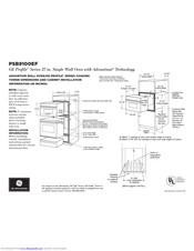GE Profile PSB9100EF Dimensions And Cabinet Installation Information