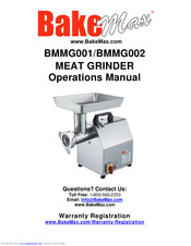 Bake Max BMMG002 Operation Manual