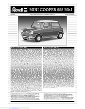 REVELL MINI COOPER 998 Mk.I Assembly Instructions Manual