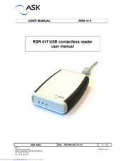 ASK RDR 417 User Manual