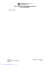 WULFSBERG C-5000 Installation Manual