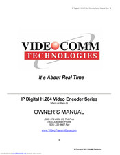 VideoComm Technologies IP-720iDVRw Owner's Manual