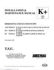 ANSIMAG K+i40200 Installation & Maintenance Manual