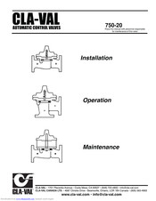 cla-val 750-20 Installation Operation & Maintenance