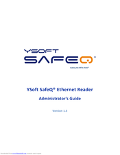 Ysoft SafeQ Ethernet Reader Administrator's Manual