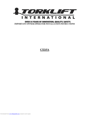 torklift C3215A Installation Instructions Manual