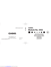 Casio 3452 Quick Reference Manual