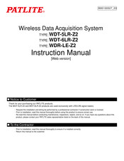 Patlite WDT-5LR-Z2 Instruction Manual