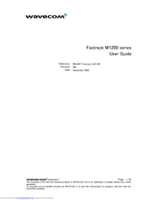 Wavecom Fastrack M1200 series User Manual