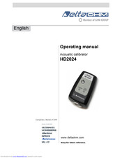 Delta OHM HD2024 Operating Manual