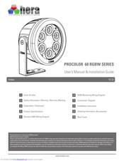 HERA PROCOLOR 60 RGBW SERIES User Manual & Installation Manual