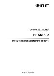 NF FRA51602 Instruction Manual