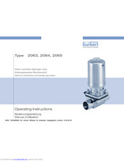 Burkert 2063 Operating Instructions Manual